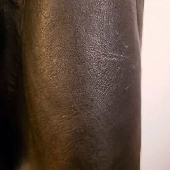 Tadmor Vintage Black Leather Button Front Cropped Jacket Made in Israel Size 40 - Picture 14 of 15